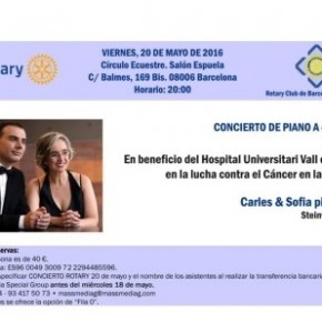 SAVE THE DATE: 20 mayo Concierto benéfico CARLES & SOFIA PIANO DUO SAVE THE DATE: 20 mayo Concierto benéfico CARLES & SOFIA PIANO DUO